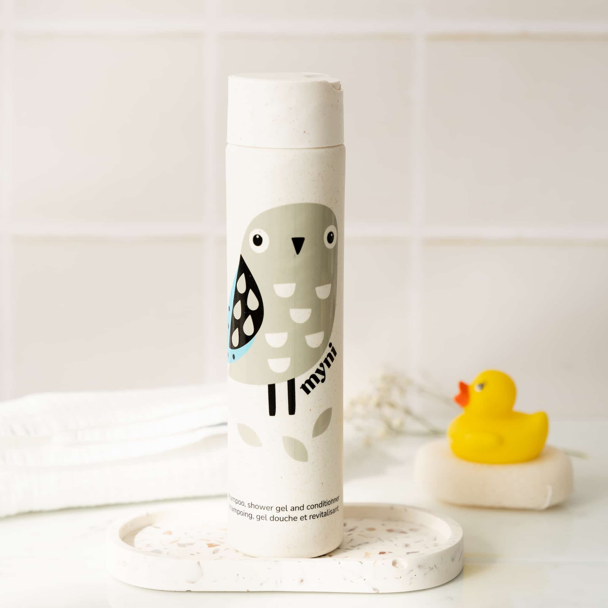 myni owl wheat straw 3-in-1 kids bottle