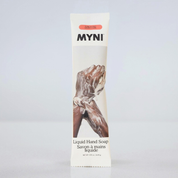 MYNI liquid hand soap packaging on a light gray background