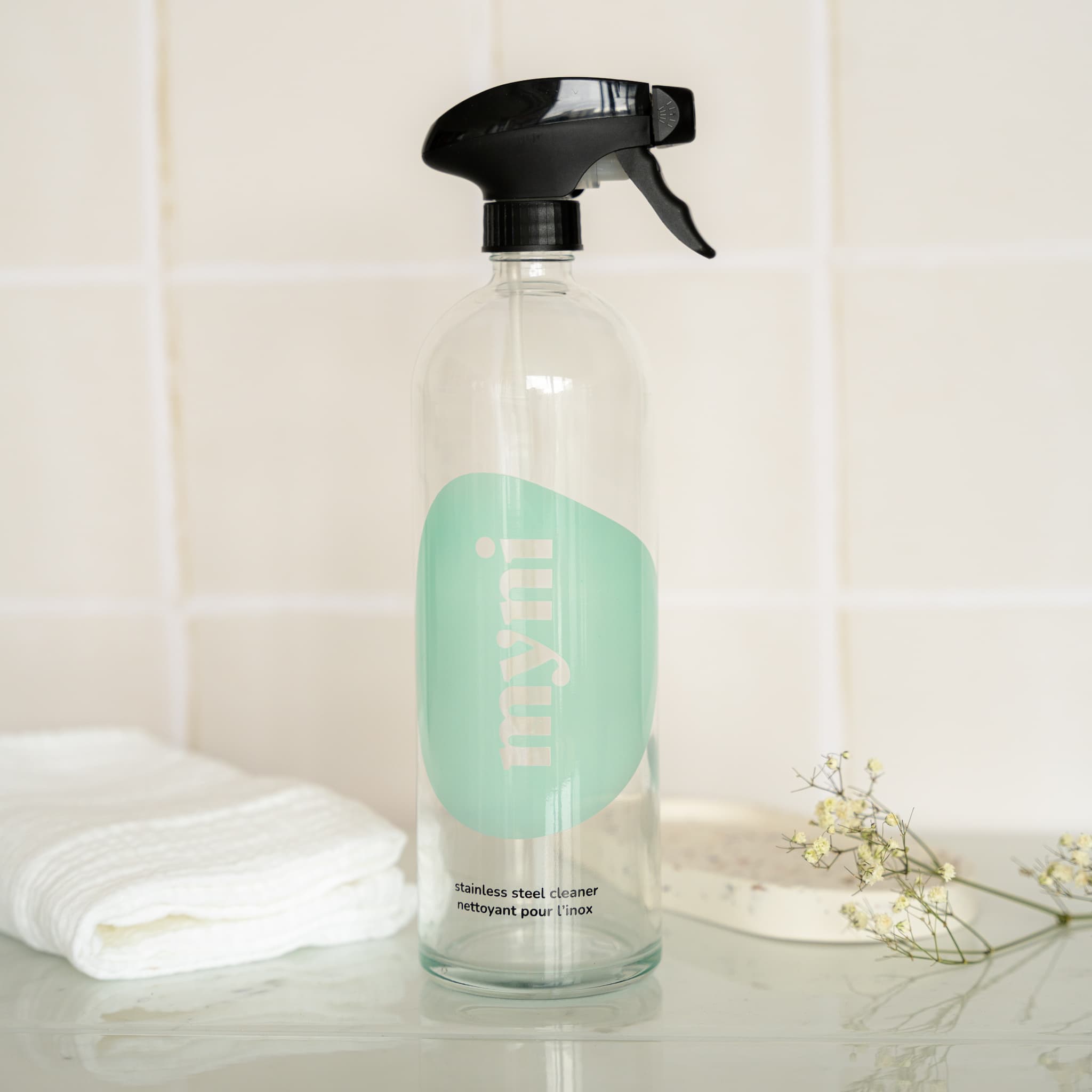 stainless steel glass spray bottle