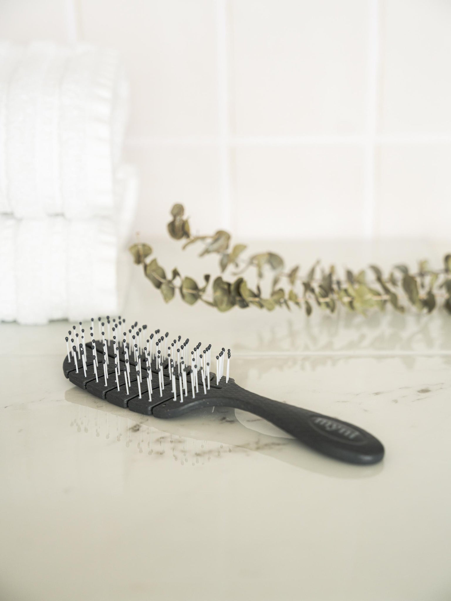 brosse à cheveux en paille de blé