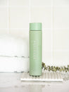 green shampoo wheat straw bottle