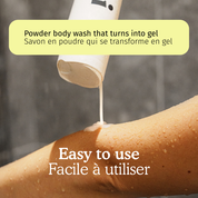 easy to use : powder boy wash that turns into gel