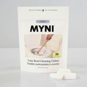 bag of 20 units of toilet bowl cleaning tabs.